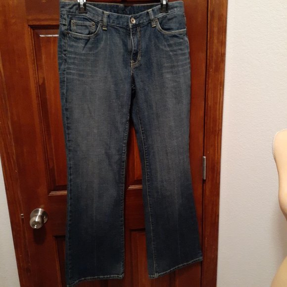 X2 Denim Laboratory Flare Leg Women's Jeans - Dark wash cool fade -  SZ 10 Reg - Picture 2 of 13